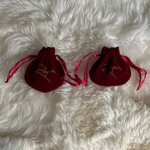 2pcs New Jewelry Coin Storage Organizer Gift Pouch Drawstring Bag 3.25x3.25